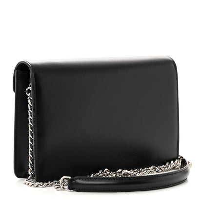 Celine Shiny Calfskin Triomphe Margo Wallet on Chain Black 3 of 11