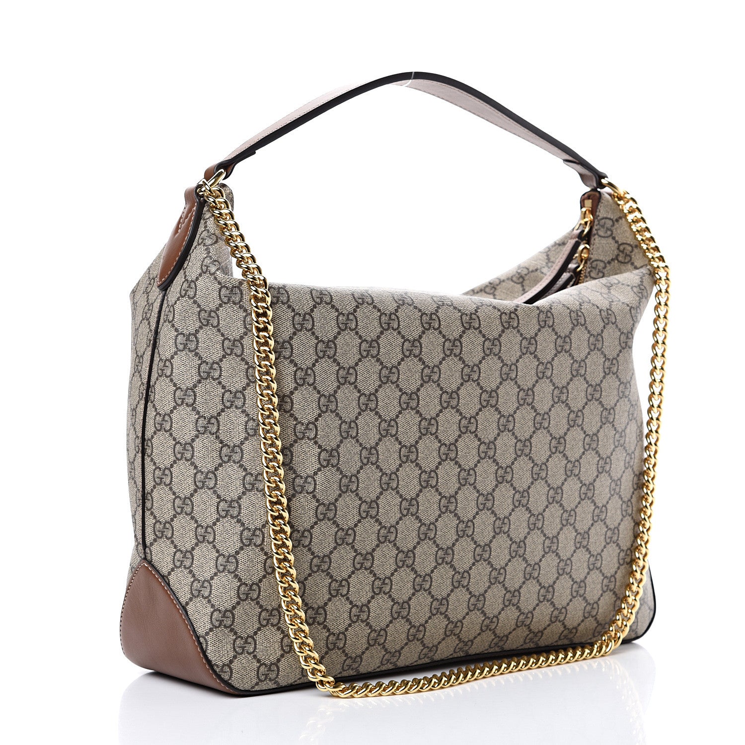 Gucci GG Supreme Monogram Large Linea A Hobo Light Brown 2 of 11