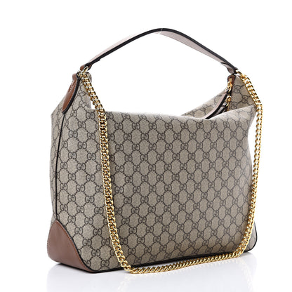Gucci GG Supreme Monogram Large Linea A Hobo Light Brown 2 of 11