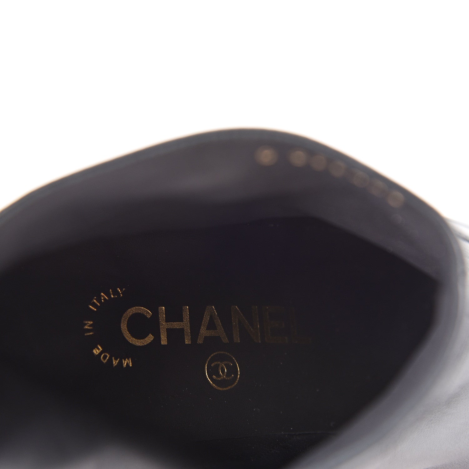 Chanel Lambskin Patent Cap Toe Short Ankle Boots 35.5 Black 10 of 12