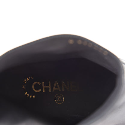 Chanel Lambskin Patent Cap Toe Short Ankle Boots 35.5 Black 10 of 12