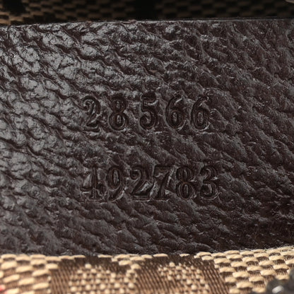 Gucci GG Monogram Web Double Pocket Belt Bag Dark Brown 7 of 11
