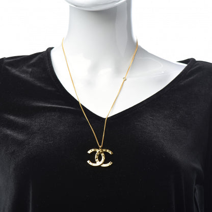 Chanel Metal CC Paris Button Necklace Gold 2 of 6