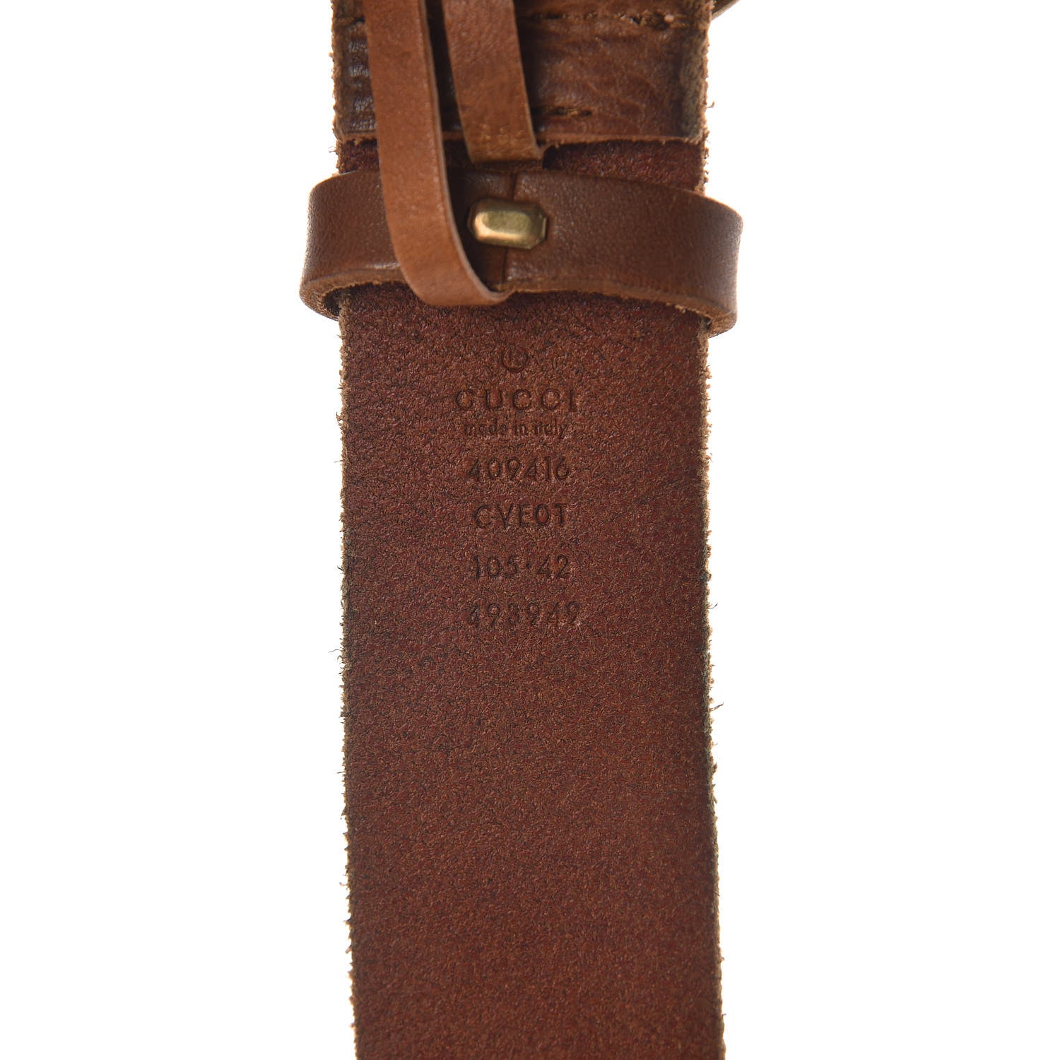 Gucci Faded Calfskin Double G 40mm Belt 105 42 Cuir 6 of 7