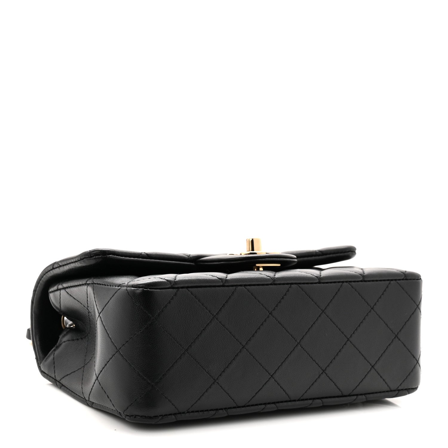Chanel Lambskin Quilted Mini Rectangular Flap Black 4 of 11