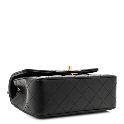 Chanel Lambskin Quilted Mini Rectangular Flap Black 4 of 11