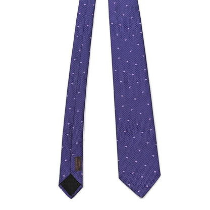 Hermes Printed Silk Mens Darling Neck Tie Violet Mauve 1 of 6