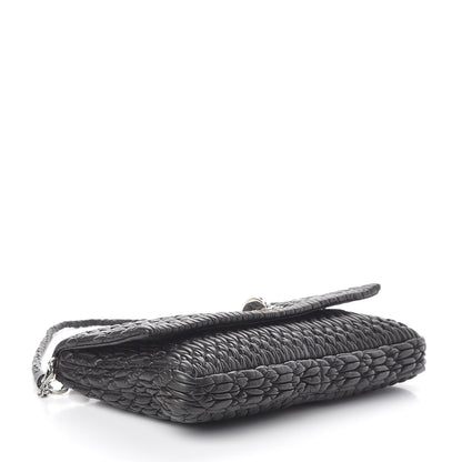 Miu Miu Nappa Matelasse Crystal Flap Clutch Black 4 of 9