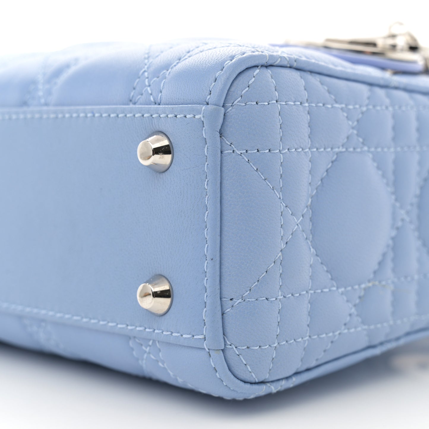 Lambskin Cannage Mini Lady Dior Blue
