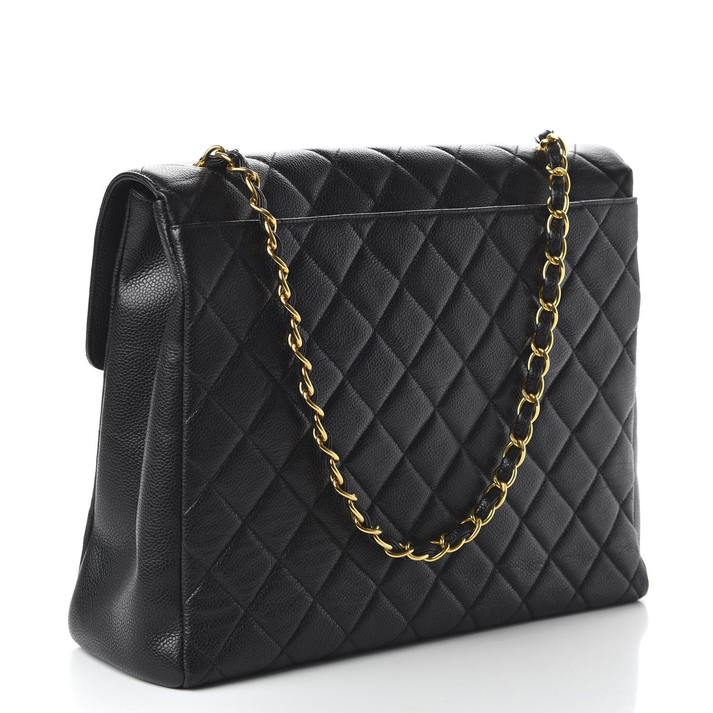 Caviar Jumbo Single Flap Black