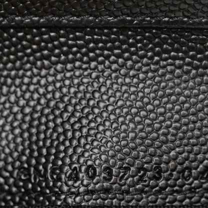 Saint Laurent Grain De Poudre Matelasse Chevron Monogram Compact Zip Around Wallet Black 7 of 11
