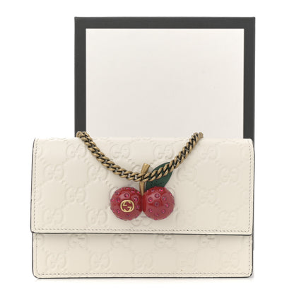 Gucci Guccissima Mini Cherry Chain Bag White 20 of 21