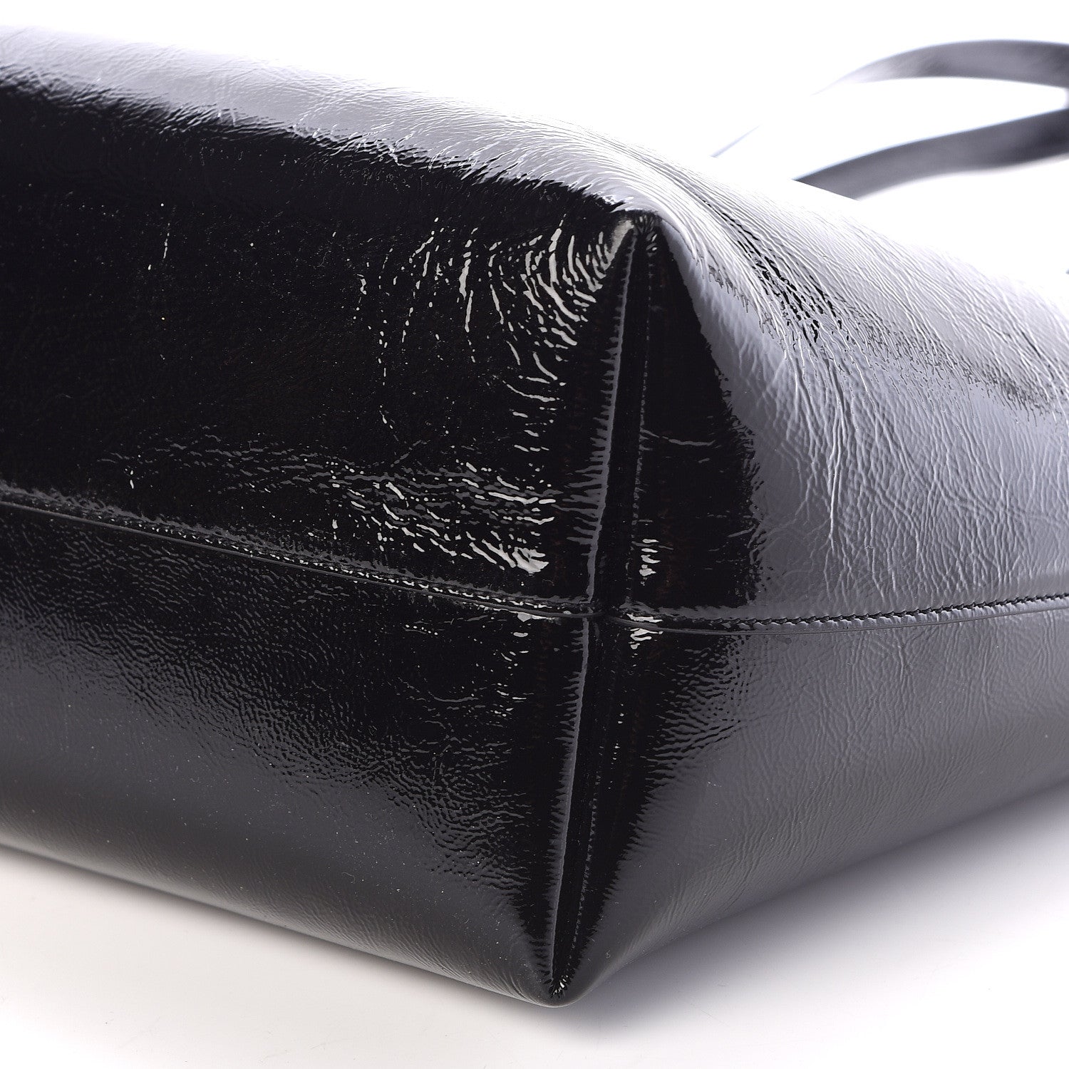 Saint Laurent Patent Calfskin Large Shopping Tote Black 10 of 10