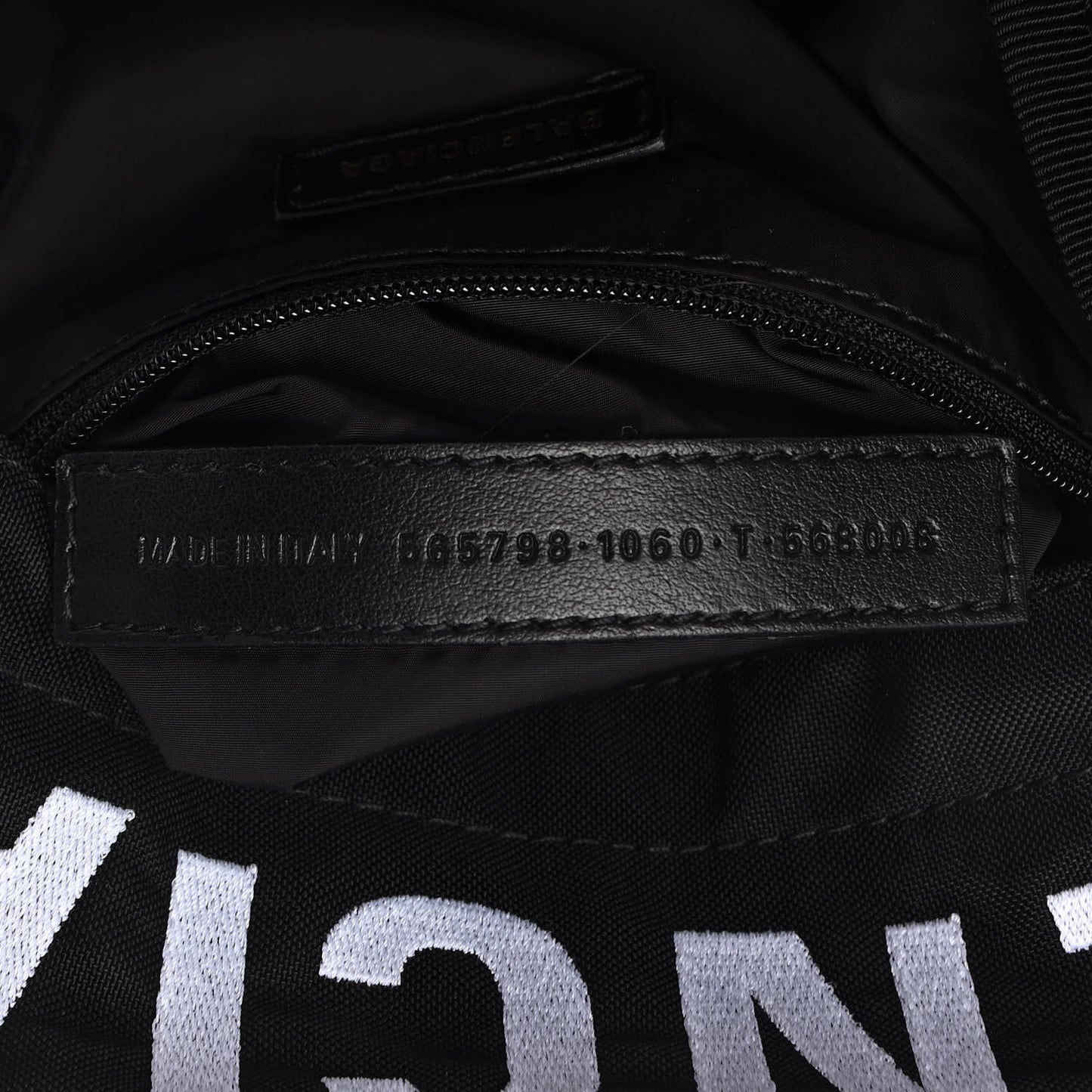 Sport Nylon Logo Embroidered S Wheel Backpack Black