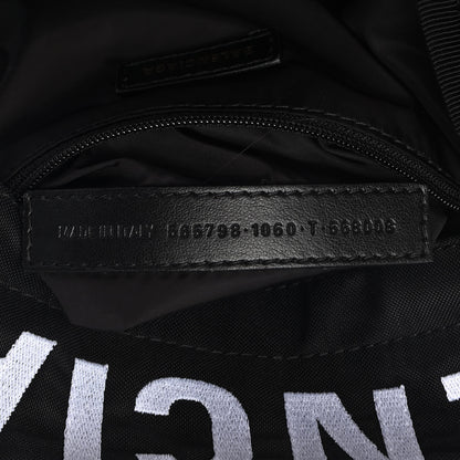 Balenciaga Sport Nylon Logo Embroidered S Wheel Backpack Black 7 of 9