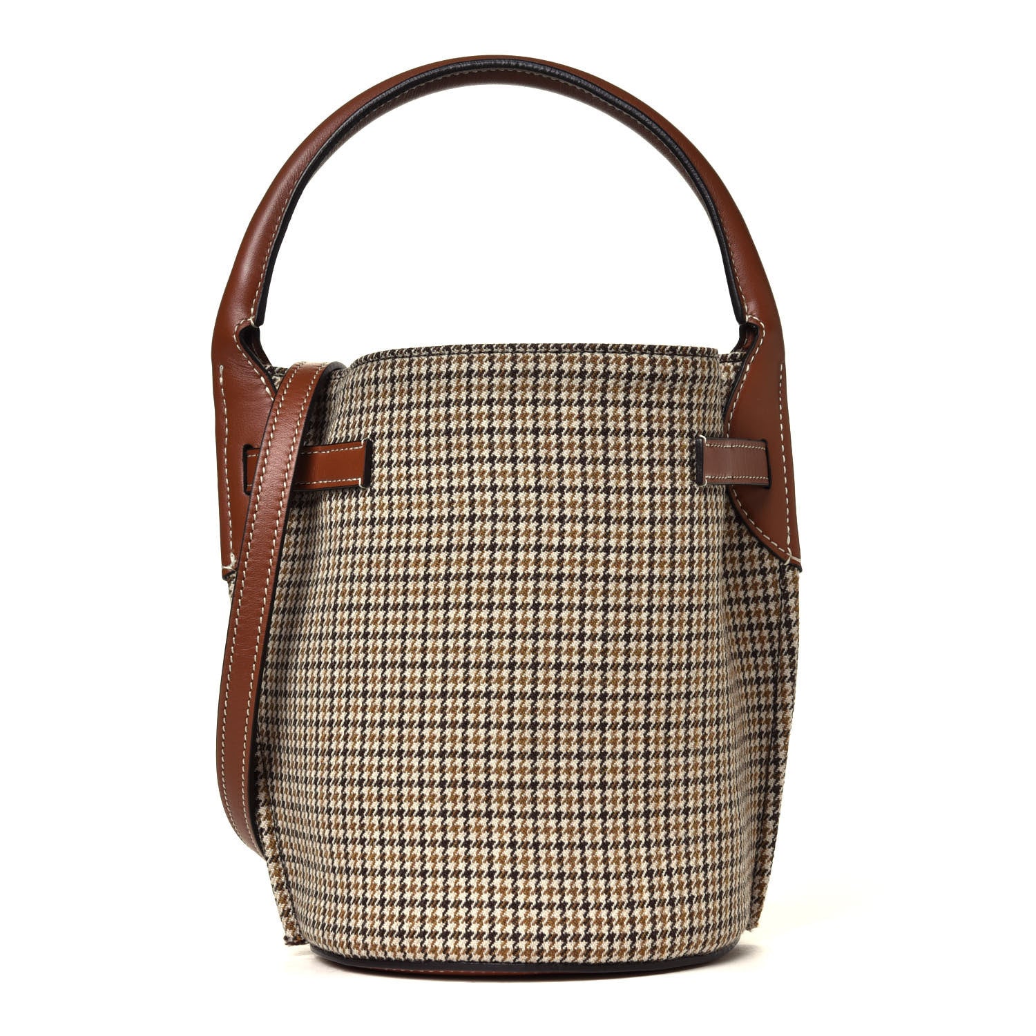 Celine Smooth Calfskin Tweed Nano Bucket Bag Tan 2 of 12