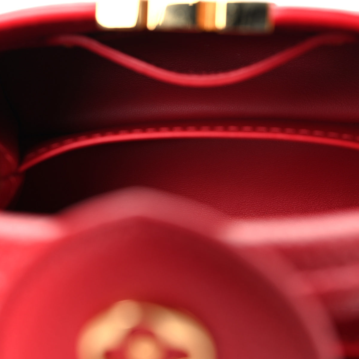 Louis Vuitton Taurillon Mini Capucines Scarlet 5 of 9