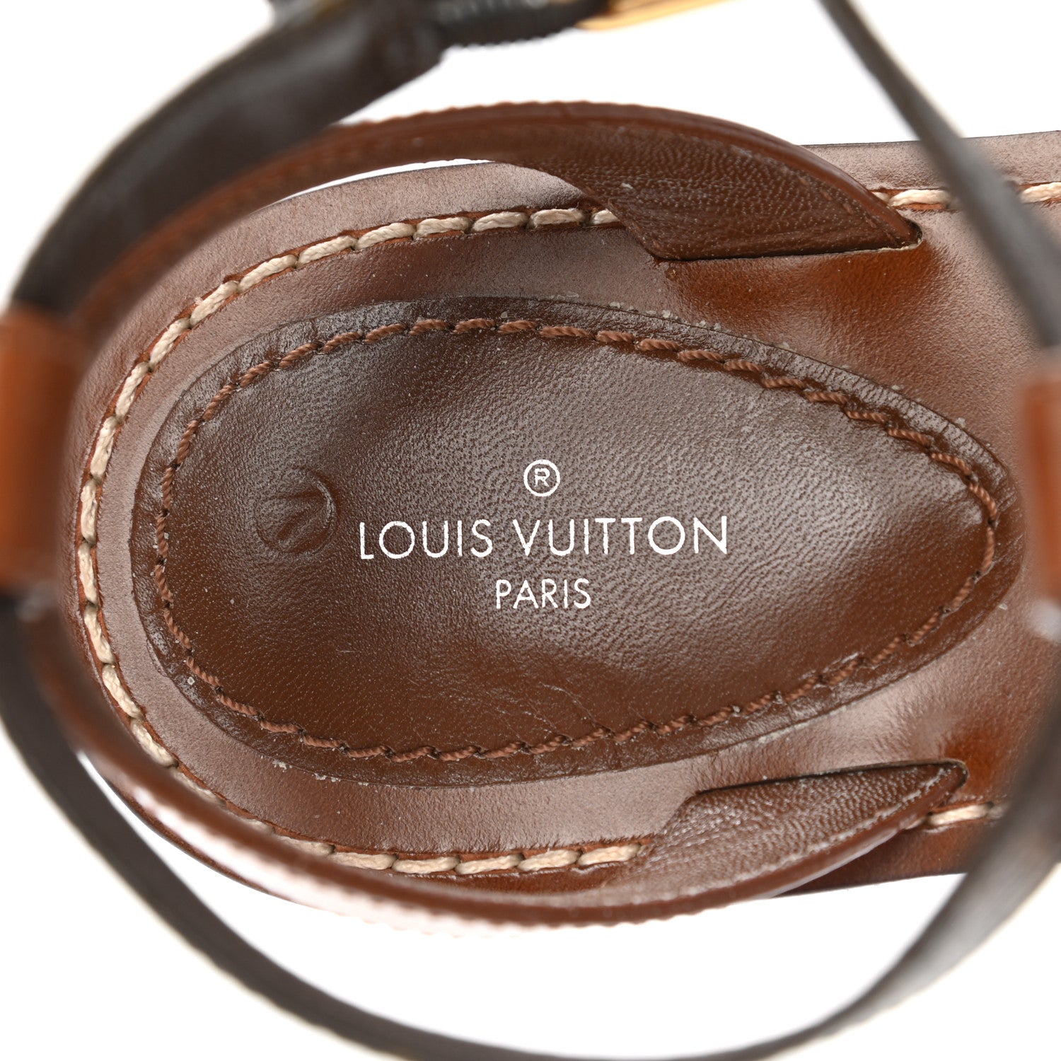 Louis Vuitton Calfskin Game On Playful Flat Sandals 38 Brown 7 of 8