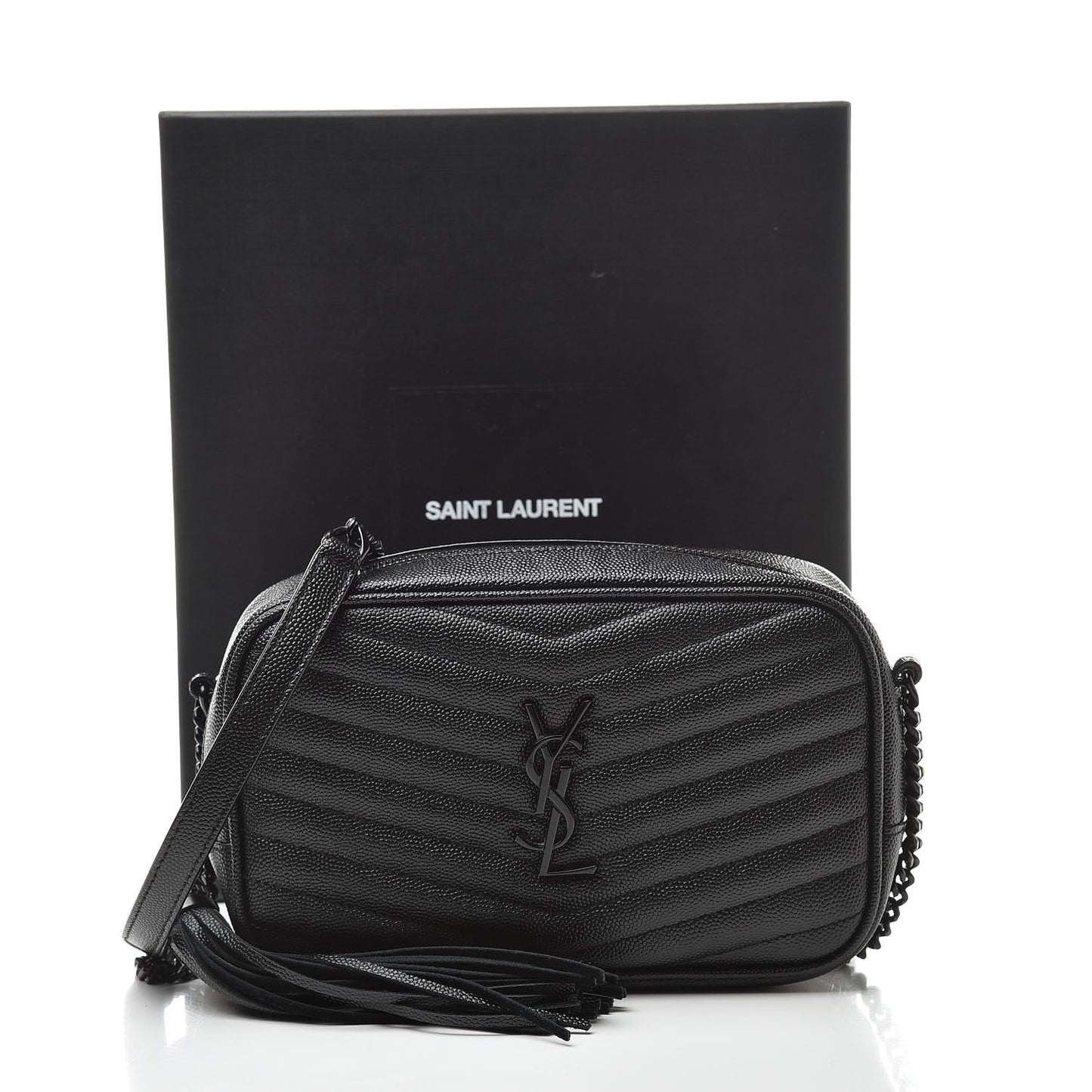 Grain De Poudre Matelasse Monogram Mini Lou Camera Bag Black