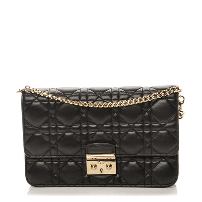 Christian Dior Lambskin Cannage Miss Dior Promenade Pouch Black 1 of 8
