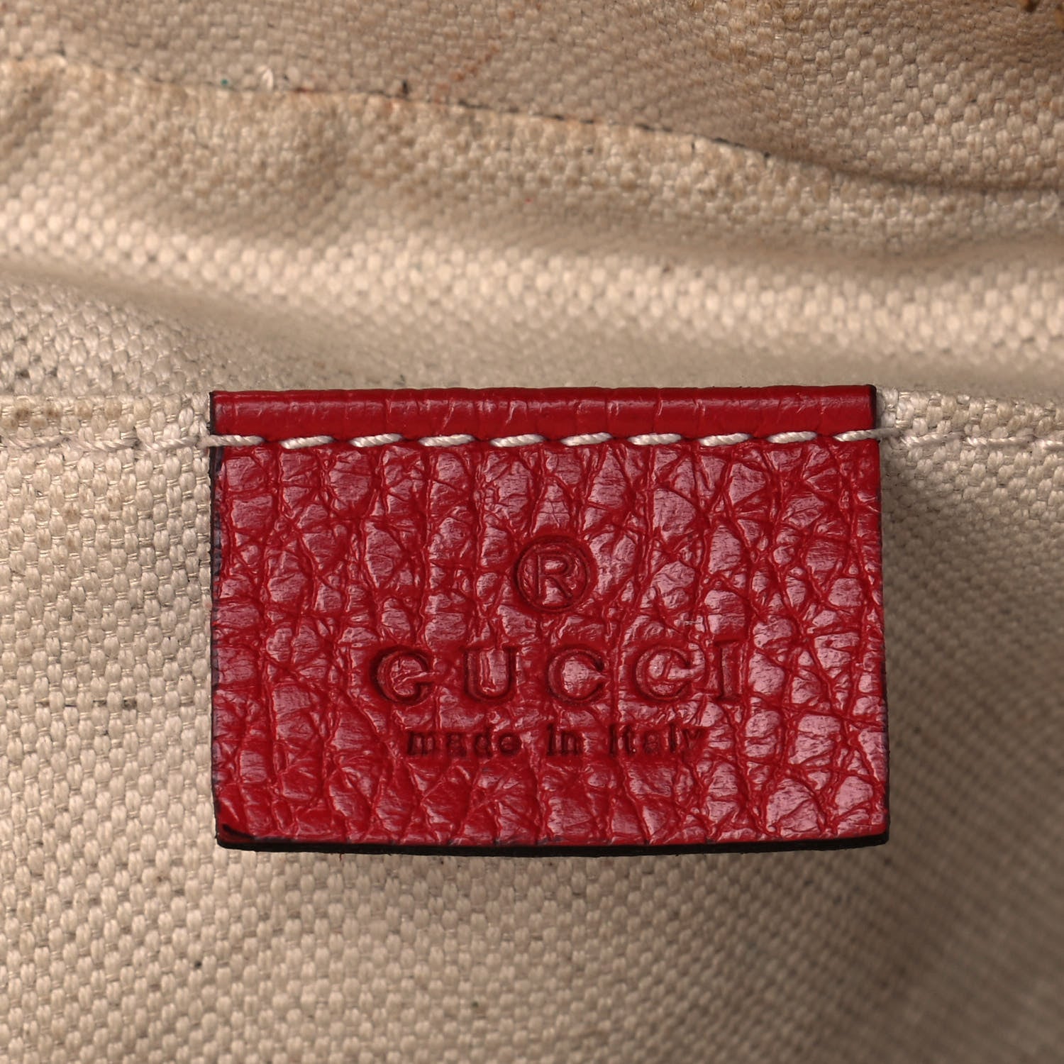 Gucci Pebbled Calfskin Small Soho Disco Bag Tabasco Red 6 of 13