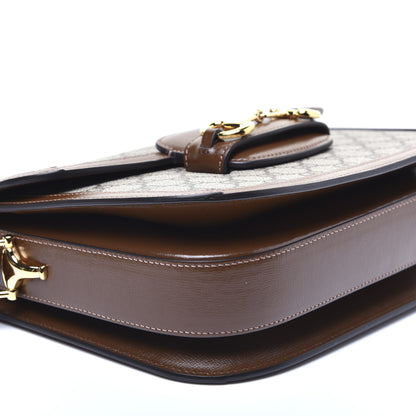 Gucci GG Supreme Monogram Horsebit 1955 Shoulder Bag Beige Brown Sugar 6 of 15