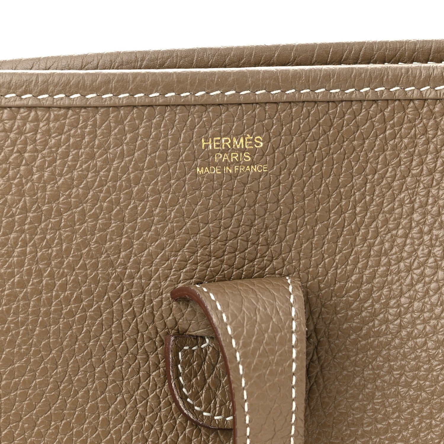 Hermes Taurillon Clemence Evelyne III PM Etoupe 6 of 12