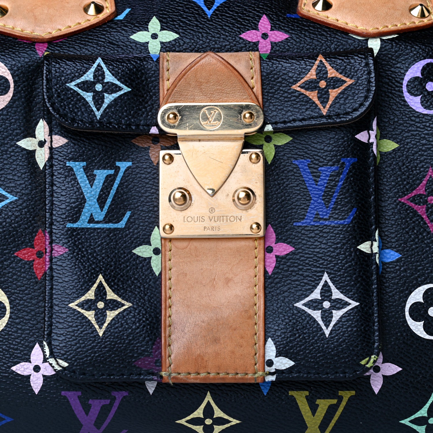 Louis Vuitton Monogram Multicolor Speedy 30 Black 6 of 6