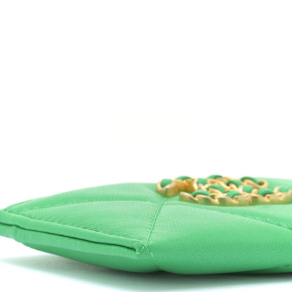 Chanel Lambskin Quilted Chanel 19 Card Holder Green 5 of 12
