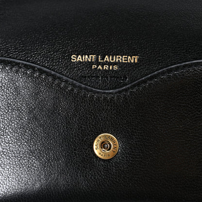 Saint Laurent Lambskin Chevron Quilted Mini LouLou Dark Strong Moss 9 of 14