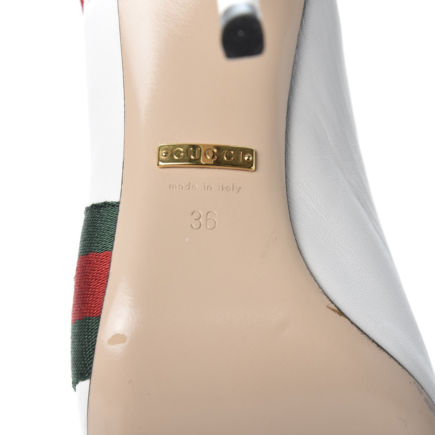 Malaga Kid Web Sylvie High Heel Slingback Pumps 36 White
