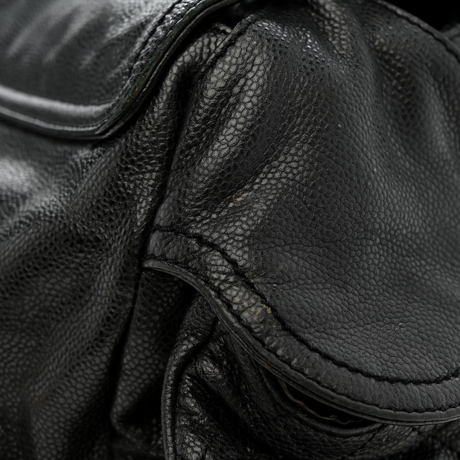 Chanel Glazed Caviar Large Coco Rider Flap Hobo Black 13 of 13