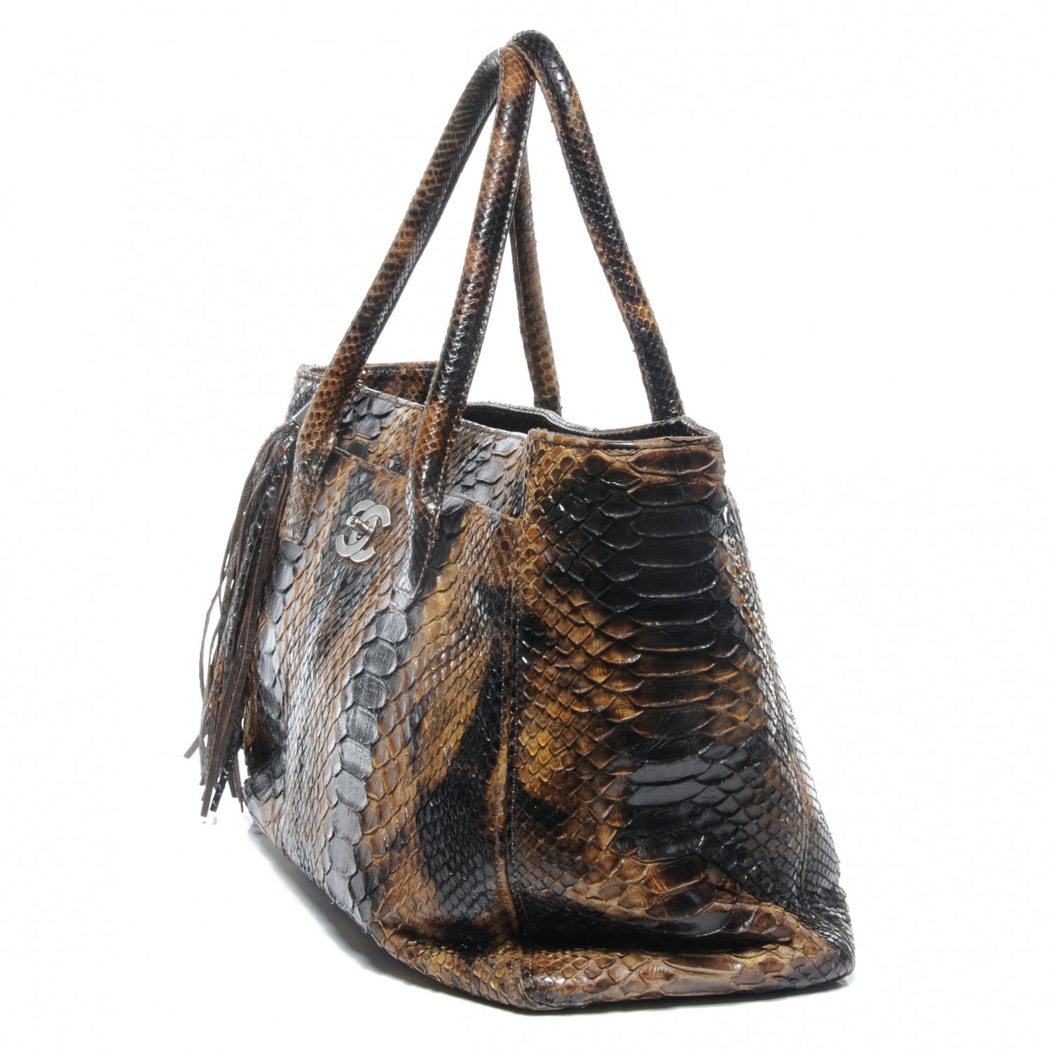 Chanel Python Cerf Shopper Tote 5 of 7