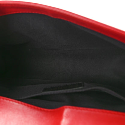 Chanel Lambskin Embossed Medium Boy Cube Flap Red 5 of 15