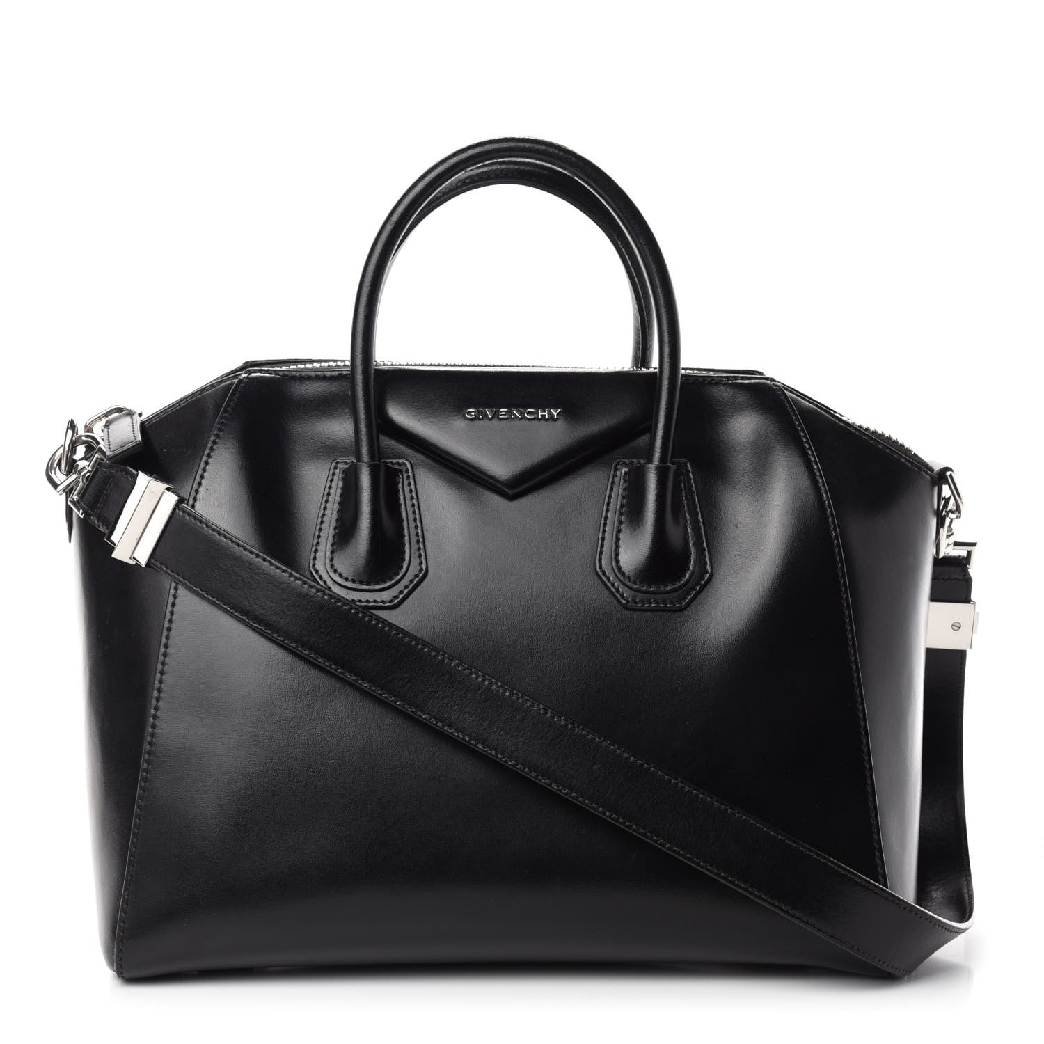 Givenchy Shiny Lord Calfskin Medium Antigona Black 1 of 19