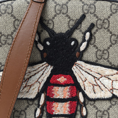 Gucci GG Supreme Monogram Bee Embroidered Mini Chain Shoulder Bag Beige Tuscany 11 of 11