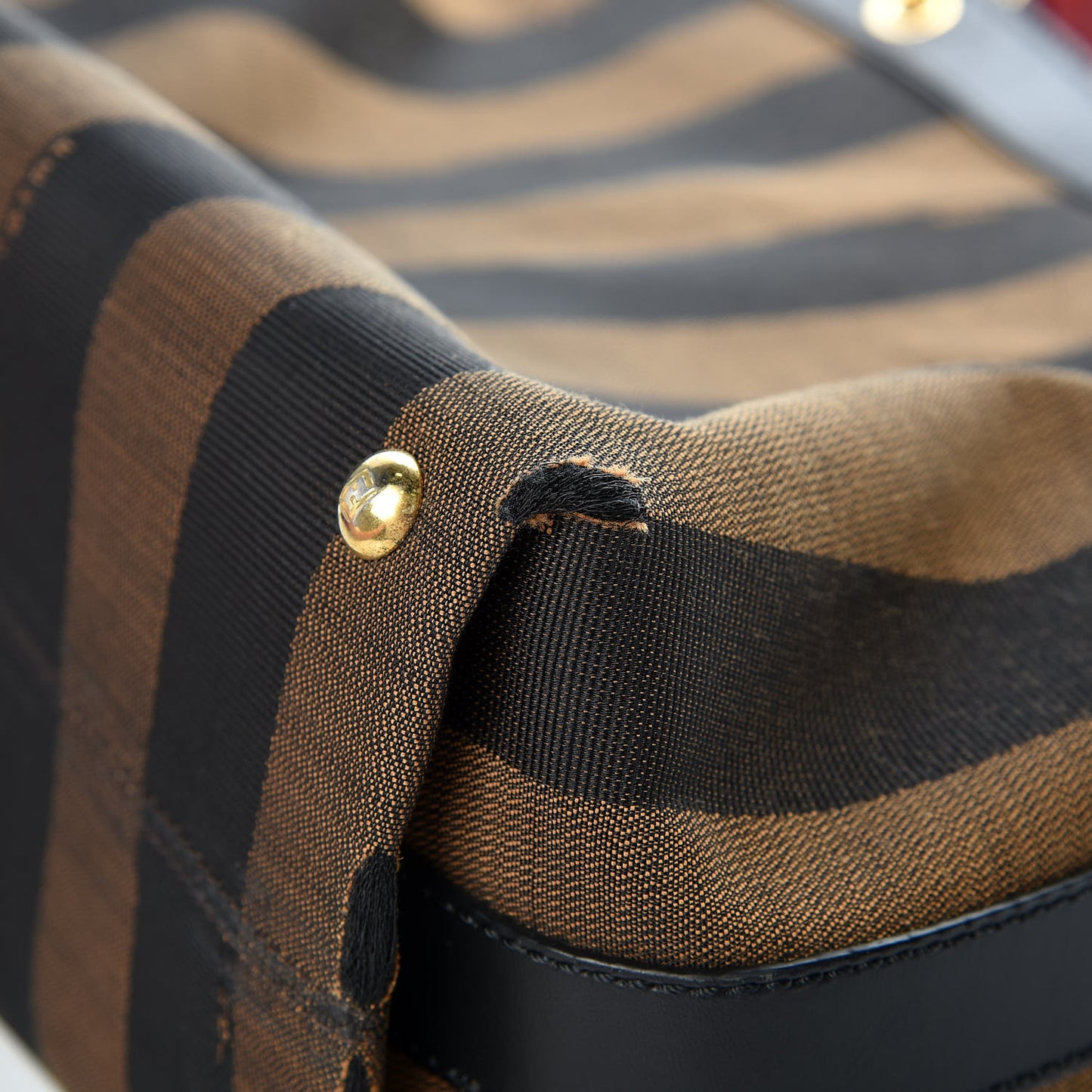 Pequin Cuoio Vegetale Shoulder Tote Tobacco Black Cuoio