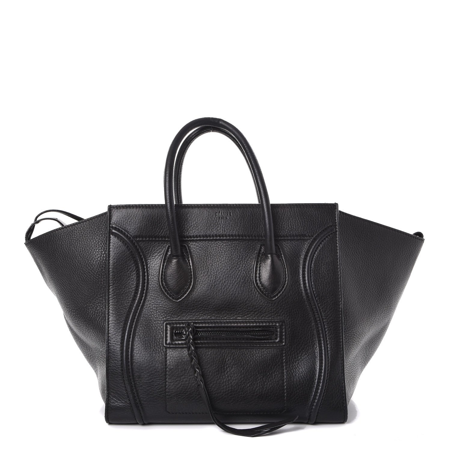 Celine Supple Calfskin Medium Phantom Luggage Black 1 of 20