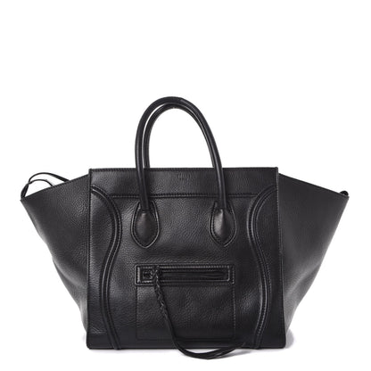 Celine Supple Calfskin Medium Phantom Luggage Black 1 of 20