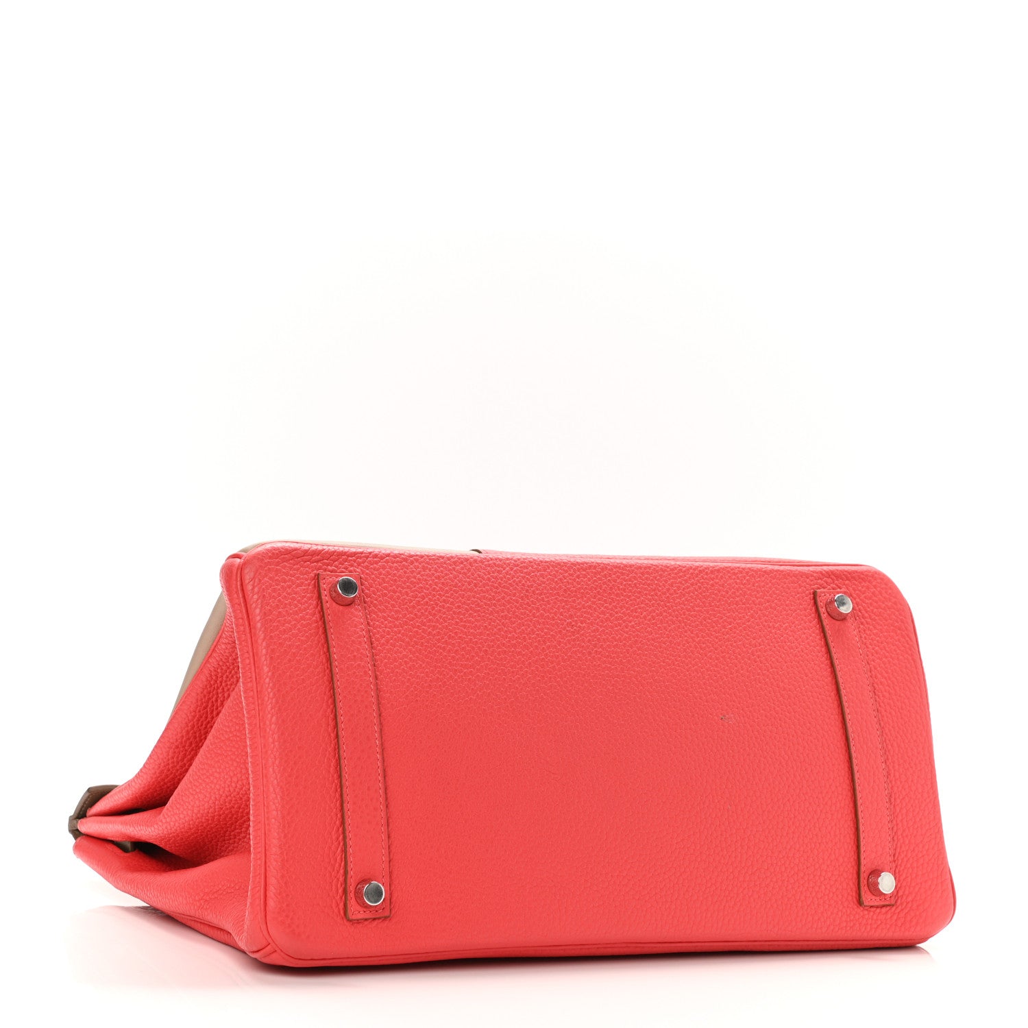 Hermes Taurillon Clemence Swift Tri-Color Birkin 35 Rose Jaipur Argile Etoupe 4 of 11