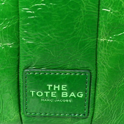 Marc Jacobs Shiny Crinkled Calfskin Mini The Tote Bag Fern Green 8 of 10