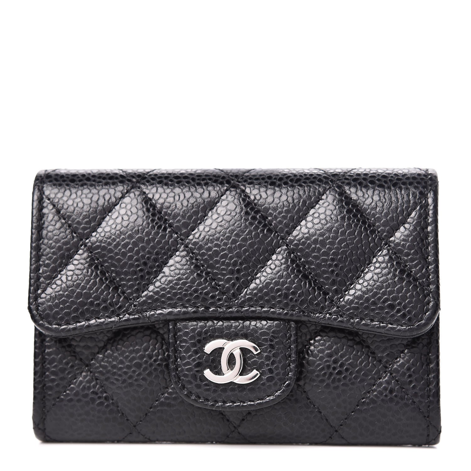 Chanel Caviar Quilted Flap Card Holder Black 1 of 9