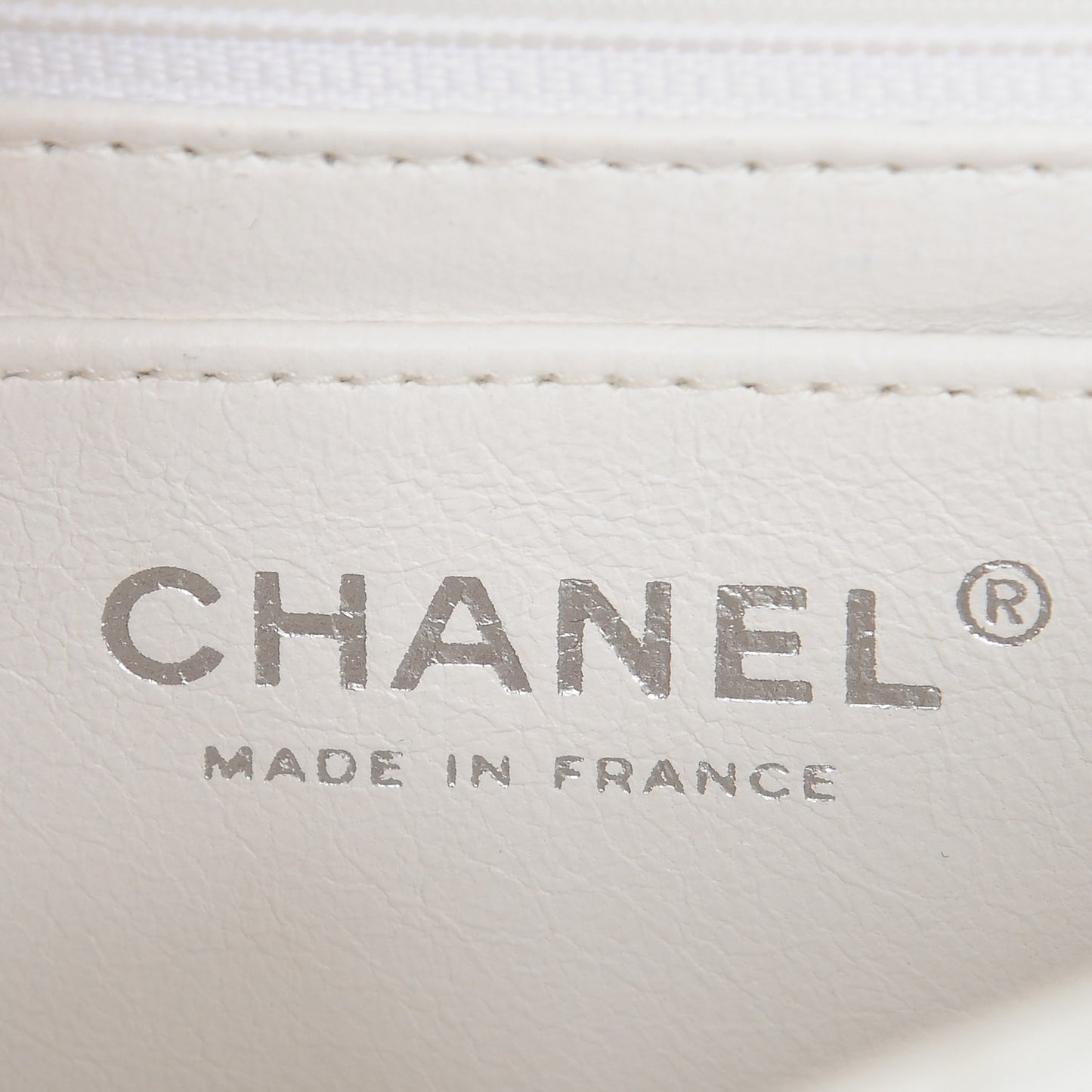Caviar Quilted Mini Square Flap White