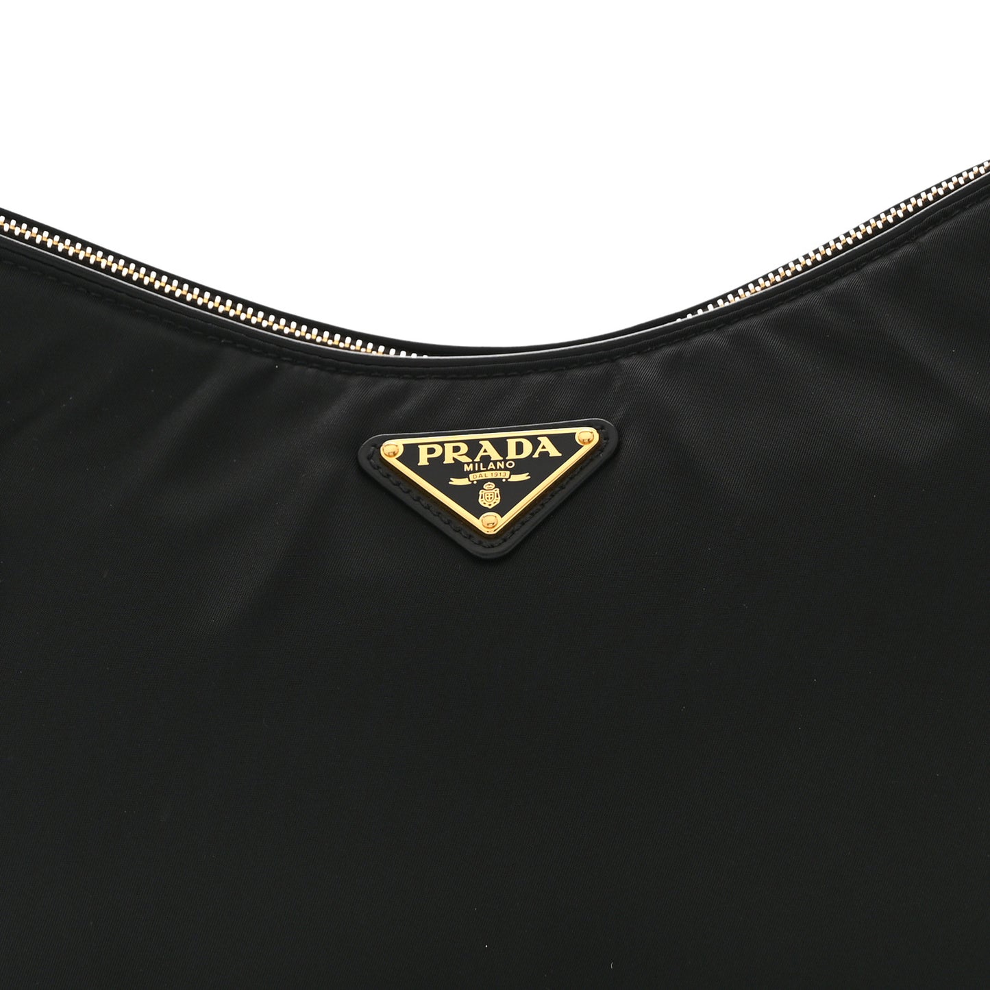 Re-Nylon Vitello Large Aimee Shoulder Bag Black