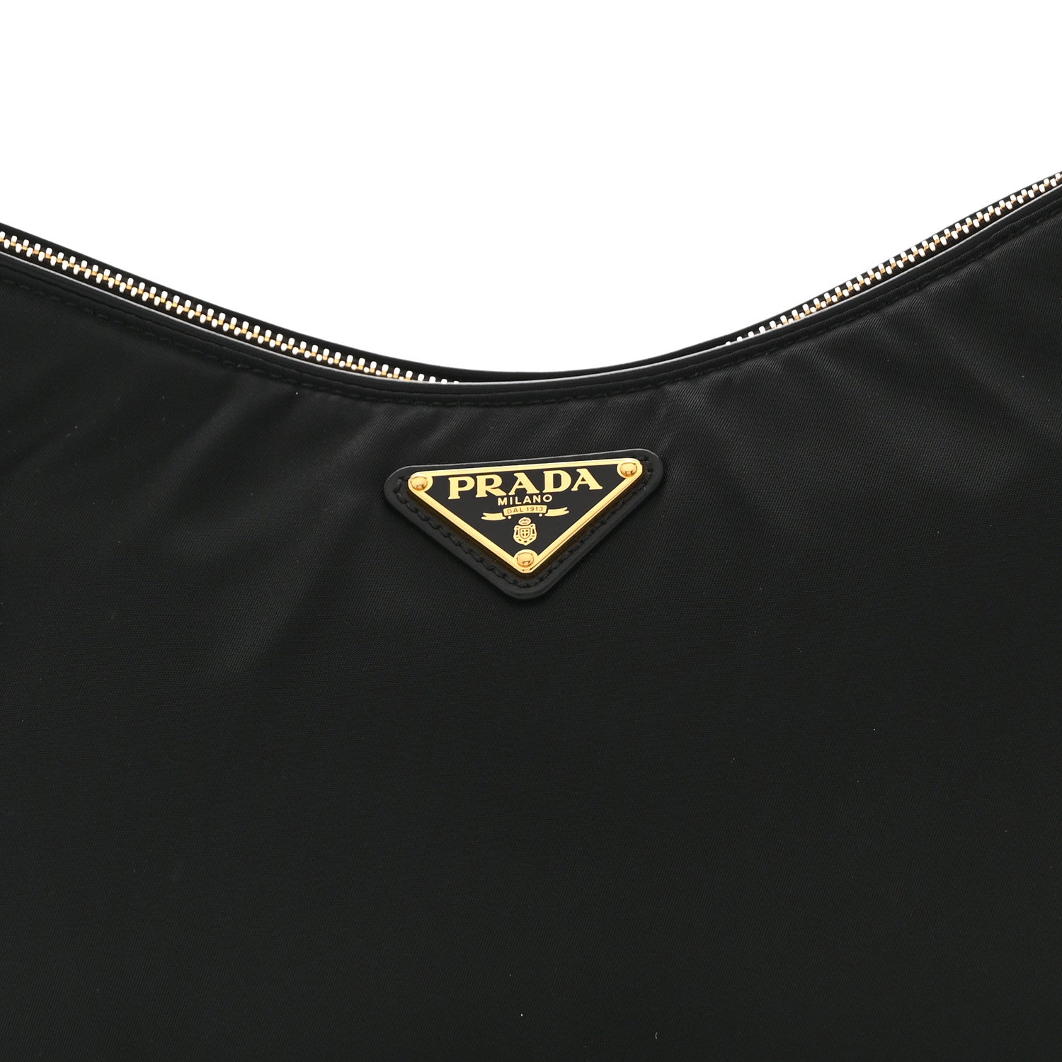 Prada Re-Nylon Vitello Large Aimee Shoulder Bag Black 8 of 10