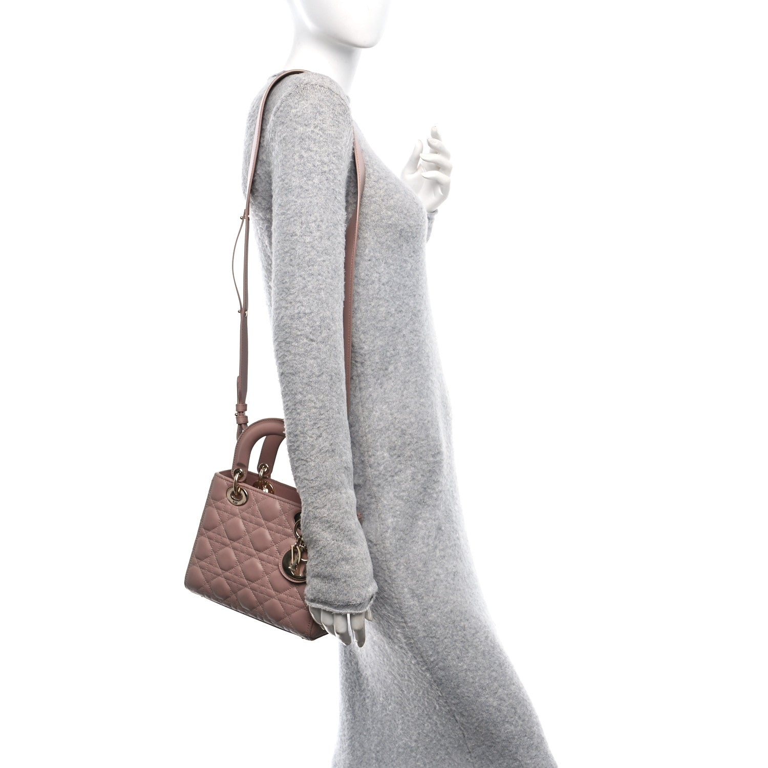 Christian Dior Lambskin Cannage Small My ABCDior Lady Dior Fard 3 of 17