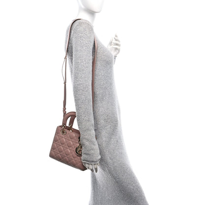 Christian Dior Lambskin Cannage Small My ABCDior Lady Dior Fard 3 of 17
