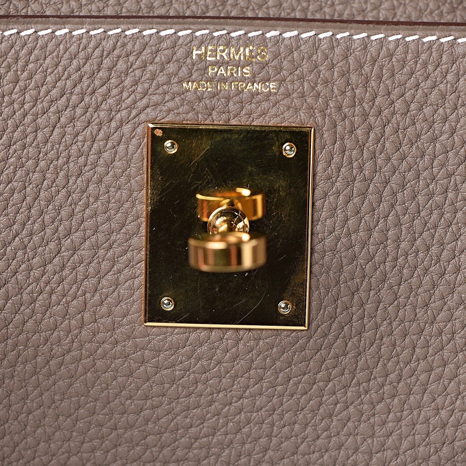 Hermes Togo Kelly Retourne 28 Etoupe 16 of 38