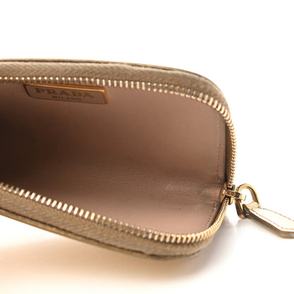 Prada Saffiano Zip Around Key Holder Gold 5 of 7