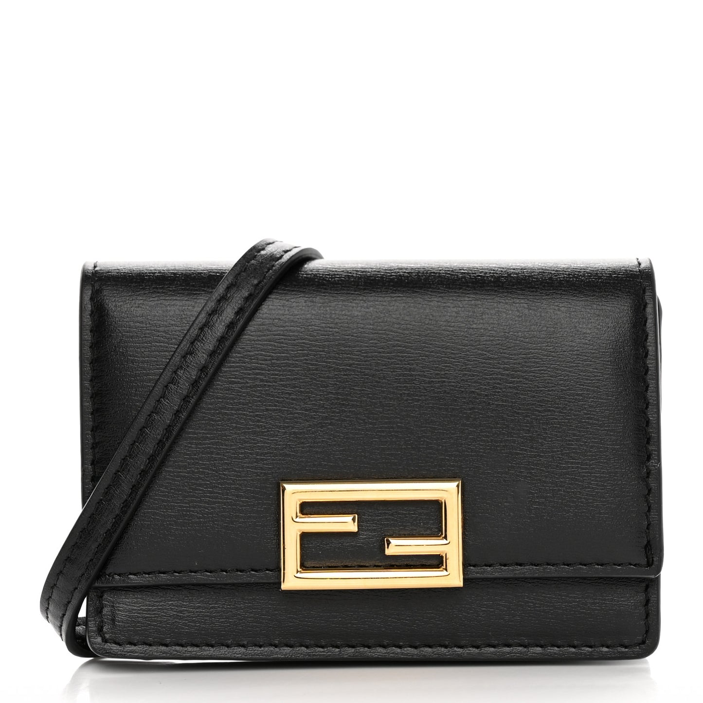 Vitello Palmellato Card Case With Strap Black